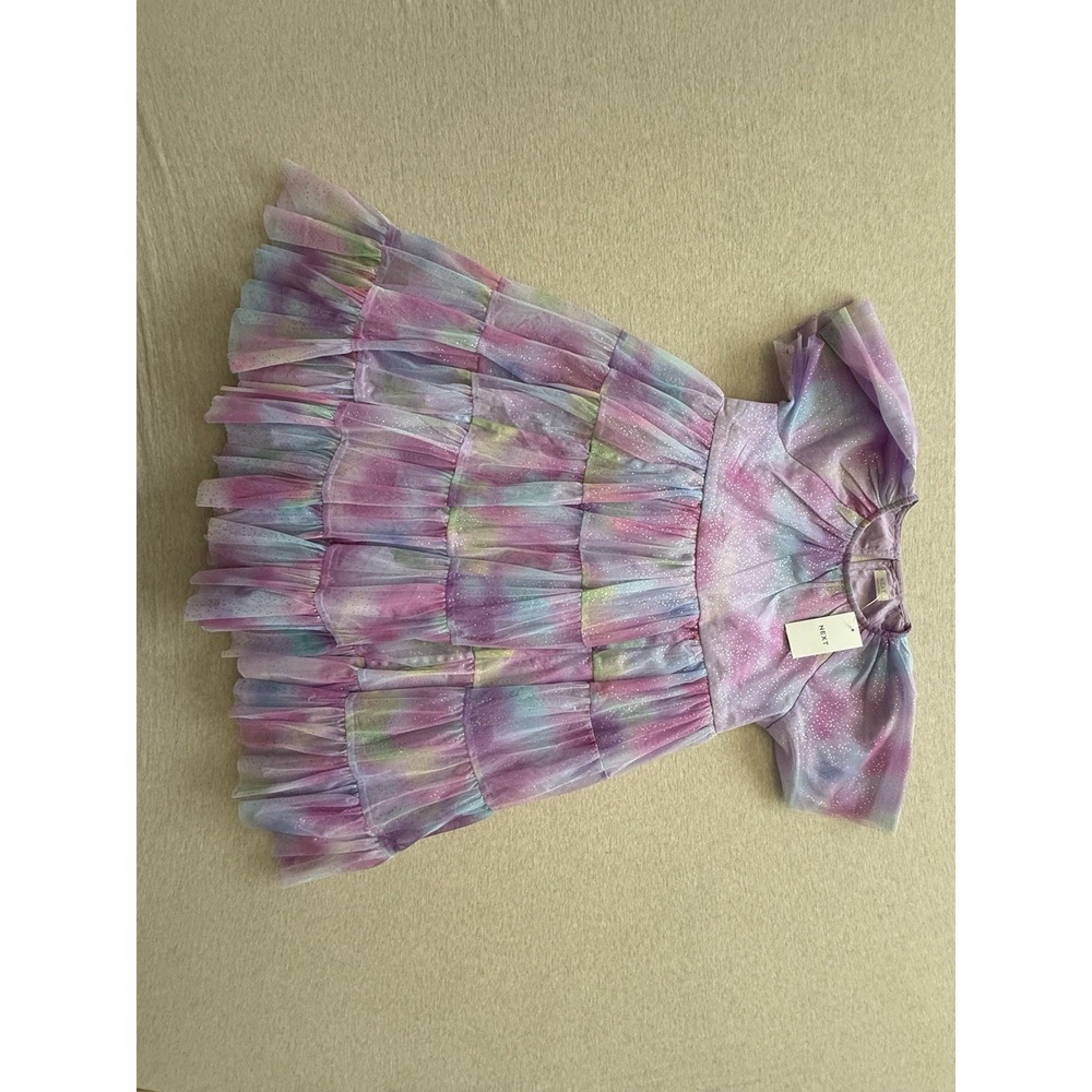 Nordstrom Girls Ombré Swirl App Dress Size 8 Purple